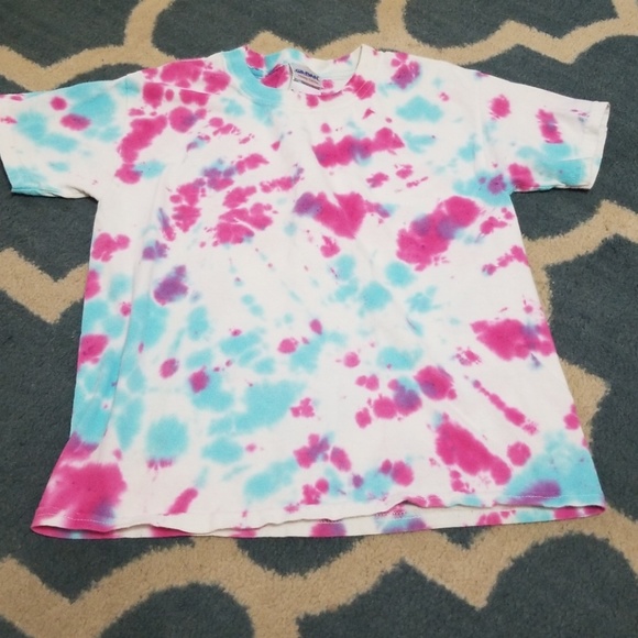 Tie Dye pink and blue tee - Picture 1 of 3